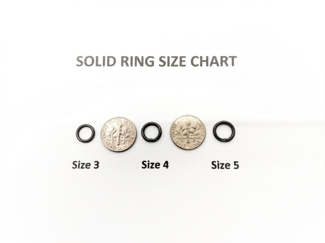 Size Charts - Snap / Swivel / Solid Ring